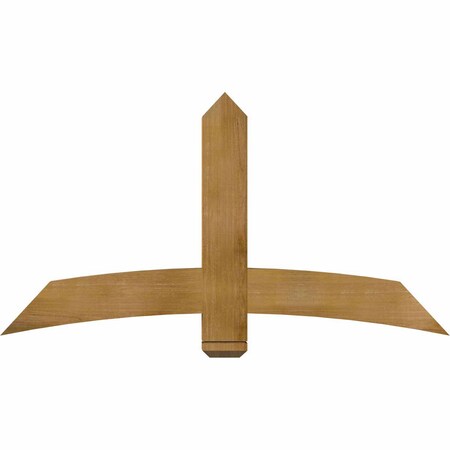 Ekena Millwork Bellingham Rough Sawn Timber Gable Bracket, Western Red Cedar, 60"W x 32"H x 4"D x 6"F, 13/12 Pitch GBW060X32X0406BEL00RWR